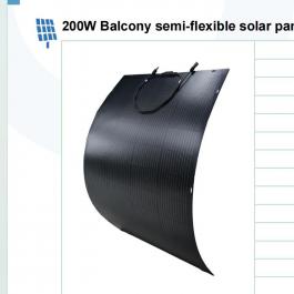 200W Balcony semi-flexible solar panel -- 1260*905*2mm
