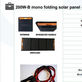 200W-B mono folding solar panel -- XT60