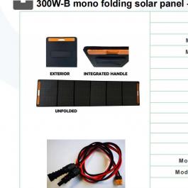 300W-B mono folding solar panel -- XT60